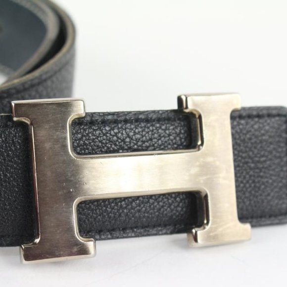 Hermès 32mm Reversible H Logo Belt Kit Matte Silver Black x Navy Blue 114h47 main image 7